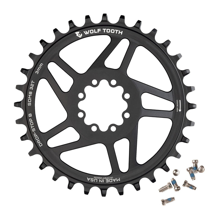 Wolf Tooth Direct Mount Bicycle Chainrings for SRAM 8-Bolt Mountain Cranks