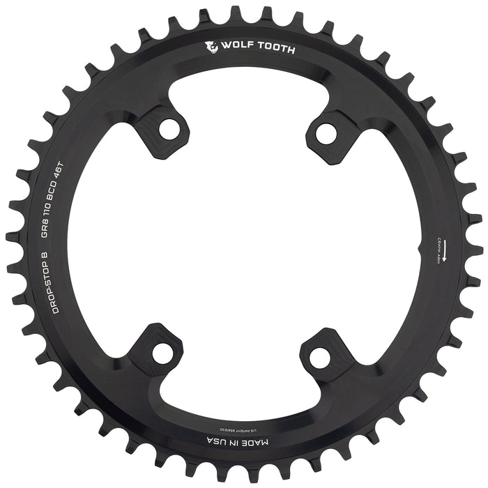 Wolf Tooth 110 BCD Asymmetric 4-Bolt Chainrings for Shimano GRX Cranks