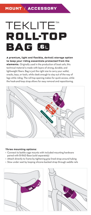 Wolf Tooth B-RAD TekLite Roll-Top Bicycle Bags 0.6L