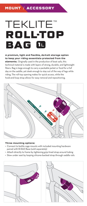 Wolf Tooth B-RAD TekLite Roll-Top Bicycle Bags 1L