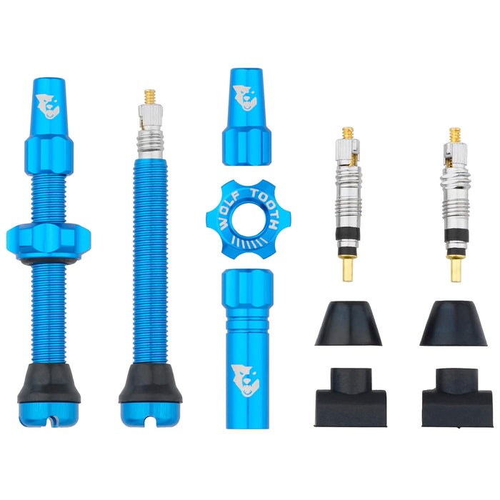 Wolf Tooth Tubeless Presta Bicycle Tire Valves Stem Kit