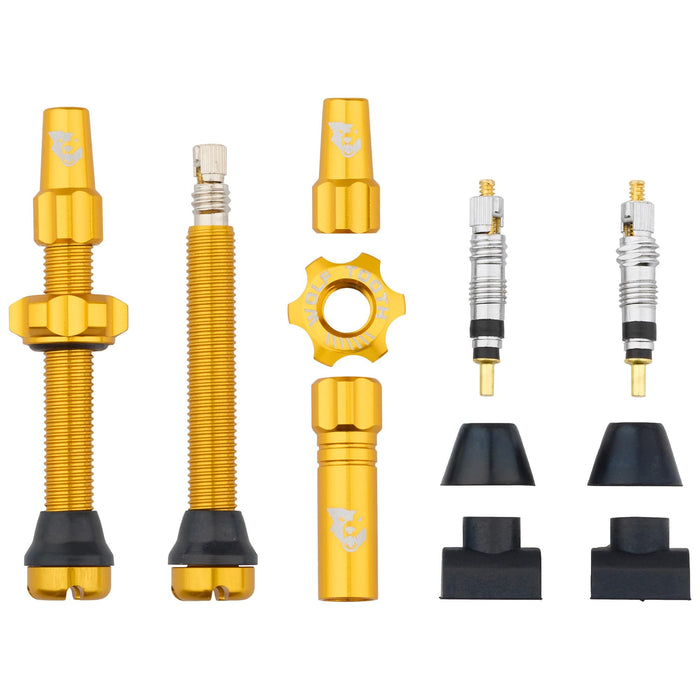 Wolf Tooth Tubeless Presta Bicycle Tire Valves Stem Kit