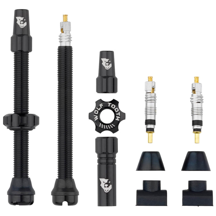 Wolf Tooth Tubeless Presta Bicycle Tire Valves Stem Kit
