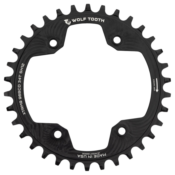 Wolf Tooth 96 mm BCD Bicycle Chainrings for Shimano XTR M9000 and M9020
