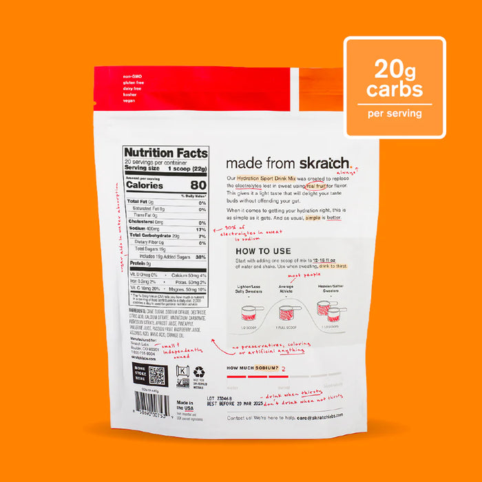 Skratch Labs Sport Hydration Bicycle Nutrition Drink Mixes