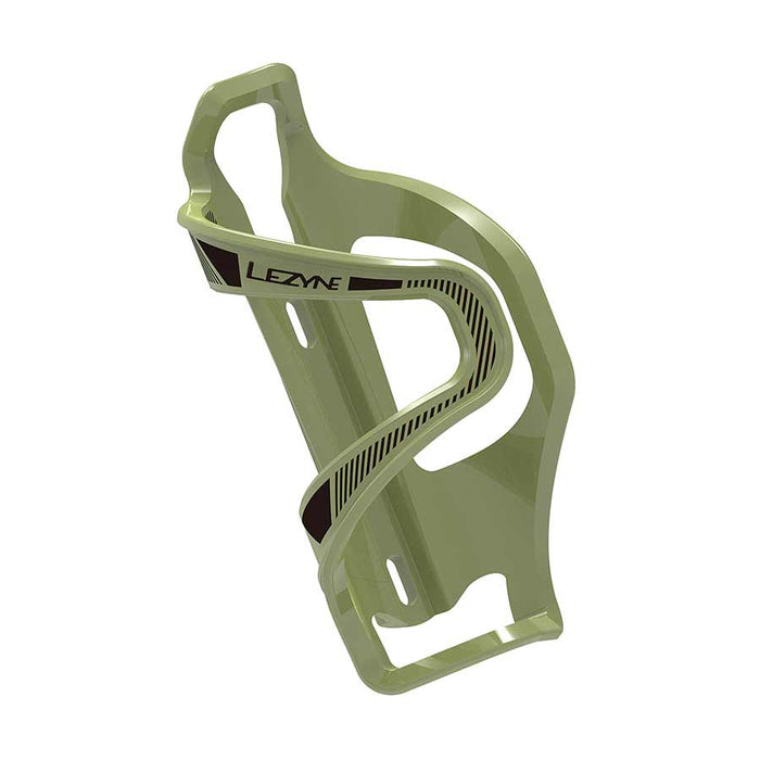 Lezyne Flow Side Load Bottle Cage Composite Right Green Army 48G