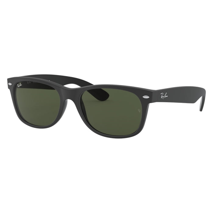 Rayban New Wayfarer Classic - Rubber Black On Black/G-15 Green - 58Mm