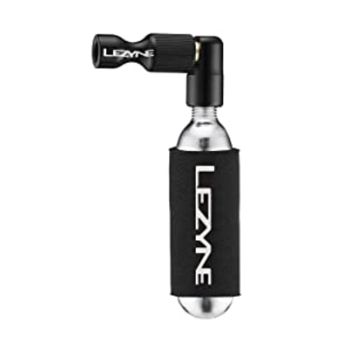 Lezyne Trigger Drive Co2 Inflator Threaded Presta Schrader Twin Chuck Head Black 1X16G