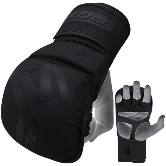 RDX Sports Grappling Gloves Shooter T-15 Matte Black Large - (Without Original Box)