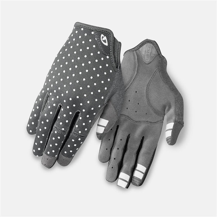 Giro La Dnd Womens Bicycle Gloves Dark Shadow/White Dots Large