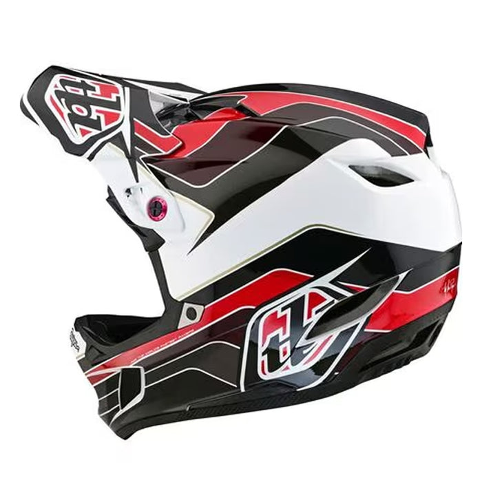 Troy Lee Designs D4 Polyacrylite Helmet W/Mips Block Charcoal/Red Medium