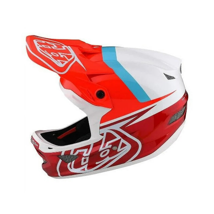 Troy Lee Designs D3 Fiberlite Helmet No Mips Slant Red Large