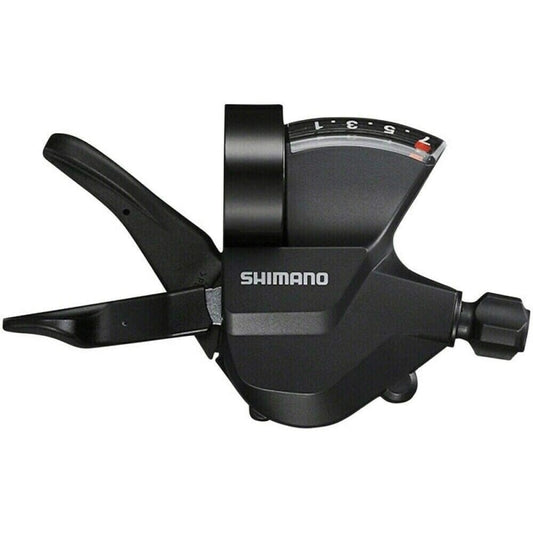 SHIMANO SHIFT LEVER, SL-M315-7R, RIGHT, 7-SPEED RAPIDFIRE PLUS, W/ OPTICAL GEAR DISPLAY