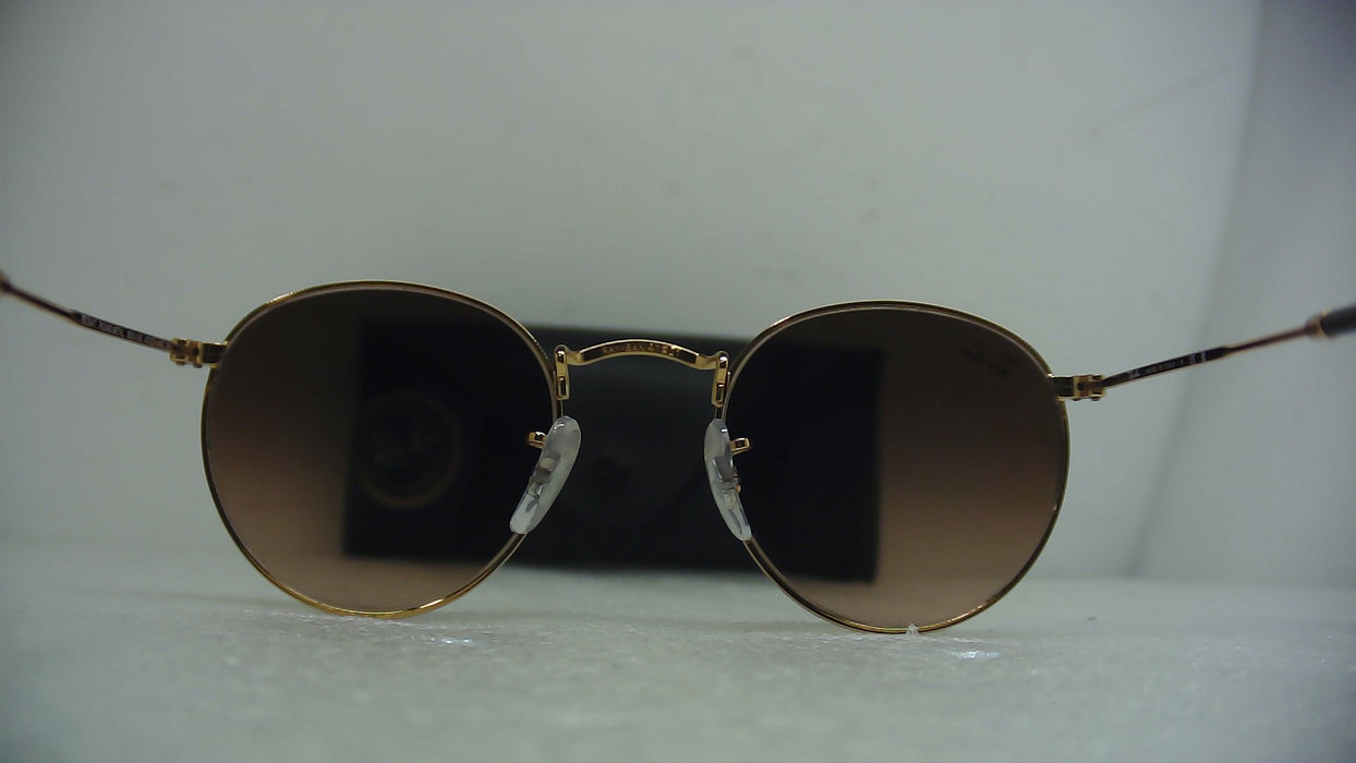 Rayban Round Metal Light Bronze-Pink Gradient Brown 47 - Open Box (Without Box)