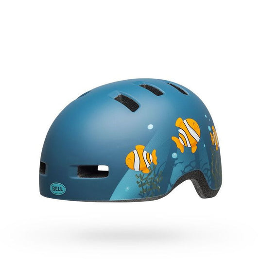 Bell Bike Lil Ripper Bicycle Helmets Clown Fish Matte Gray-Blue Toddler