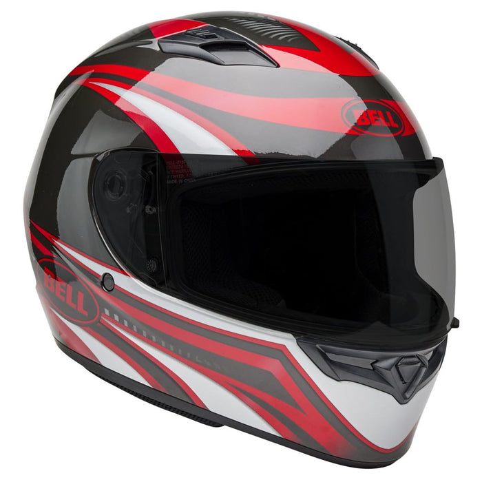 Bell Moto Qualifier Red/Silver Conduit Small