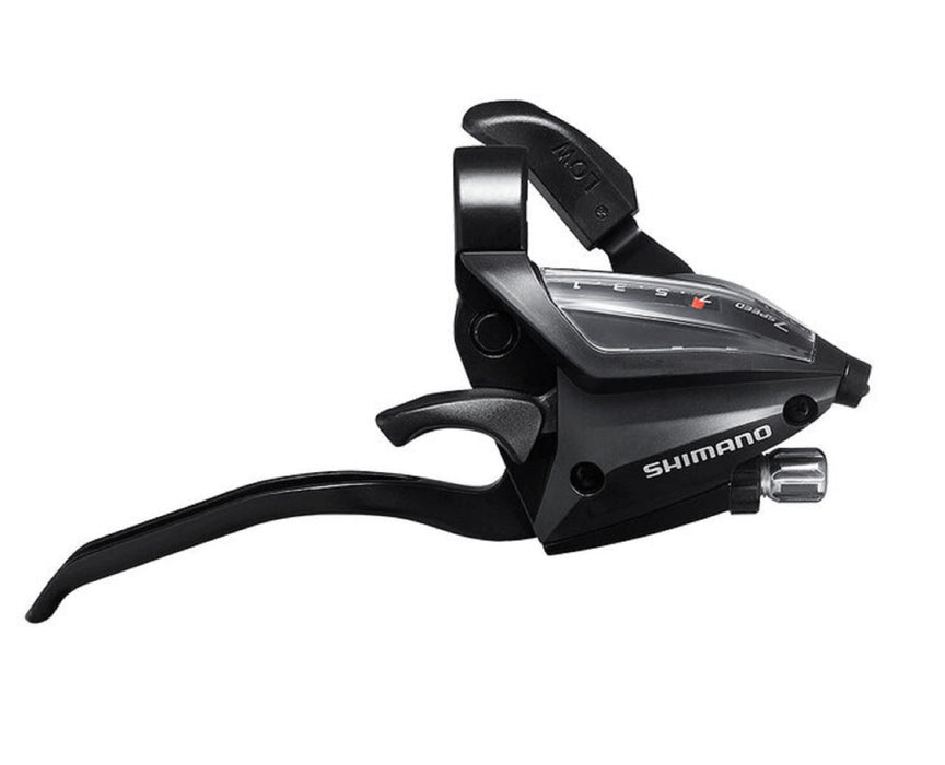 SHIMANO SHIFT/BRAKE LEVER SET, ST-EF500-4A, 3X7 SPEED, EZ-FIRE PLUS, 4F-ALLOY, FOR V-BRAKE, BLACK