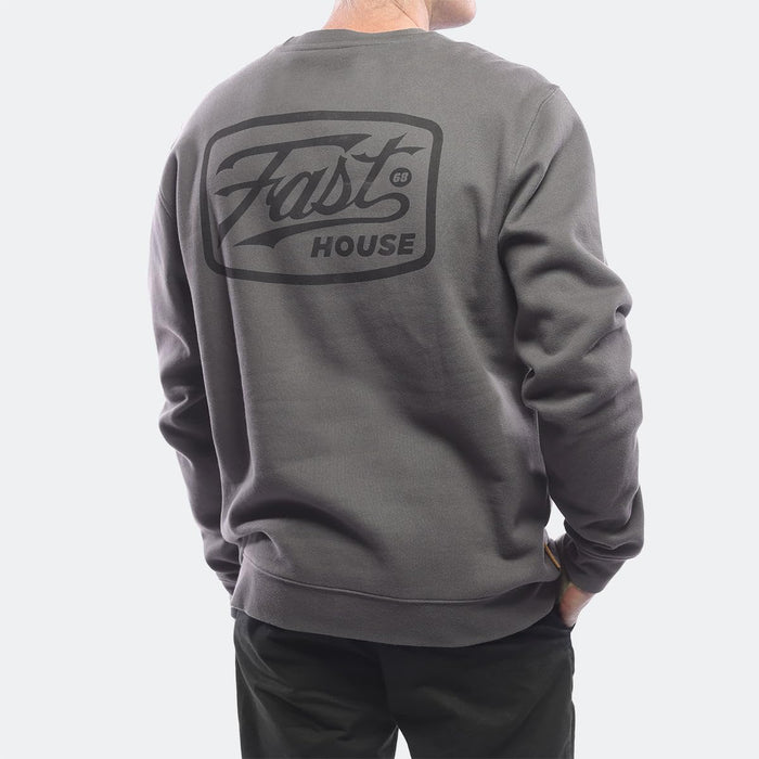 Fasthouse Carrera Crew Neck Pullover Charcoal Large