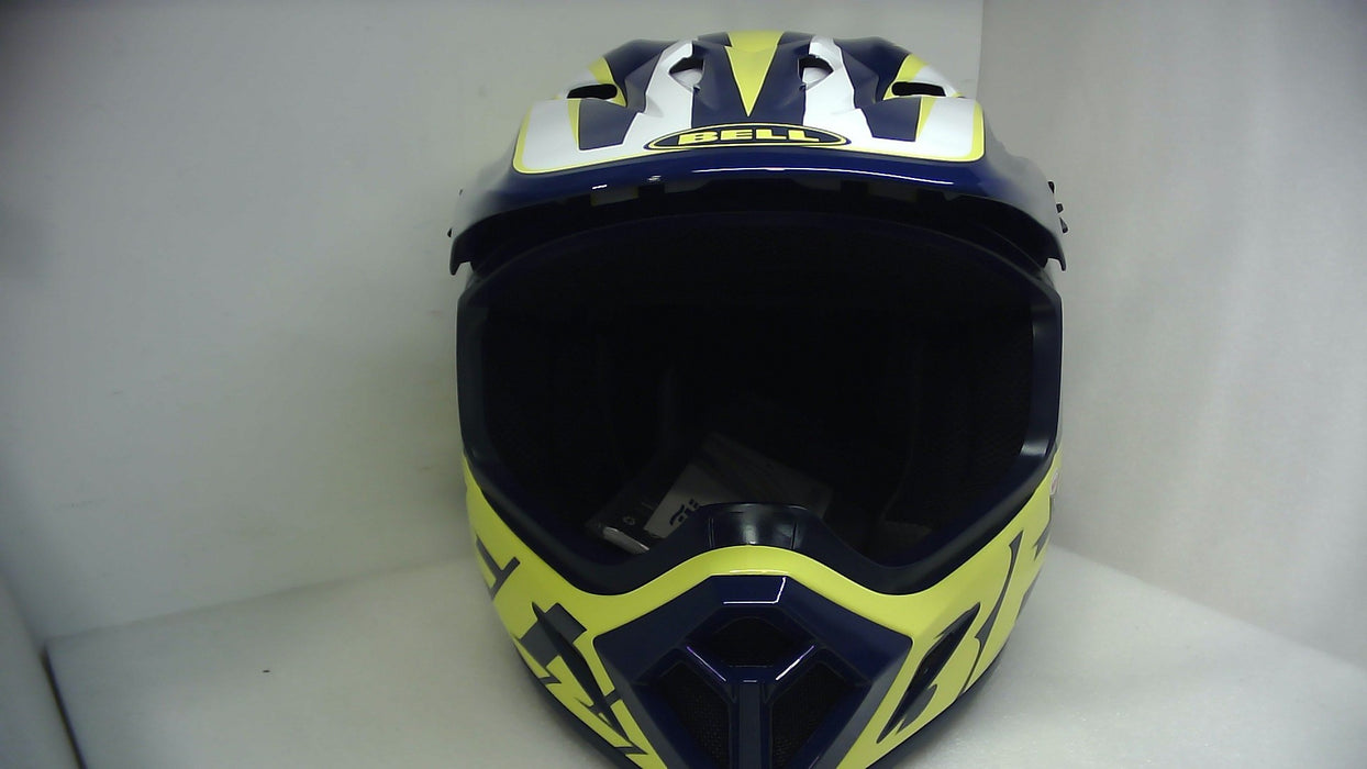 Bell Moto MX-9 MIPS Blue/Yellow Spark Medium / Discontinued - (Without Original Box)