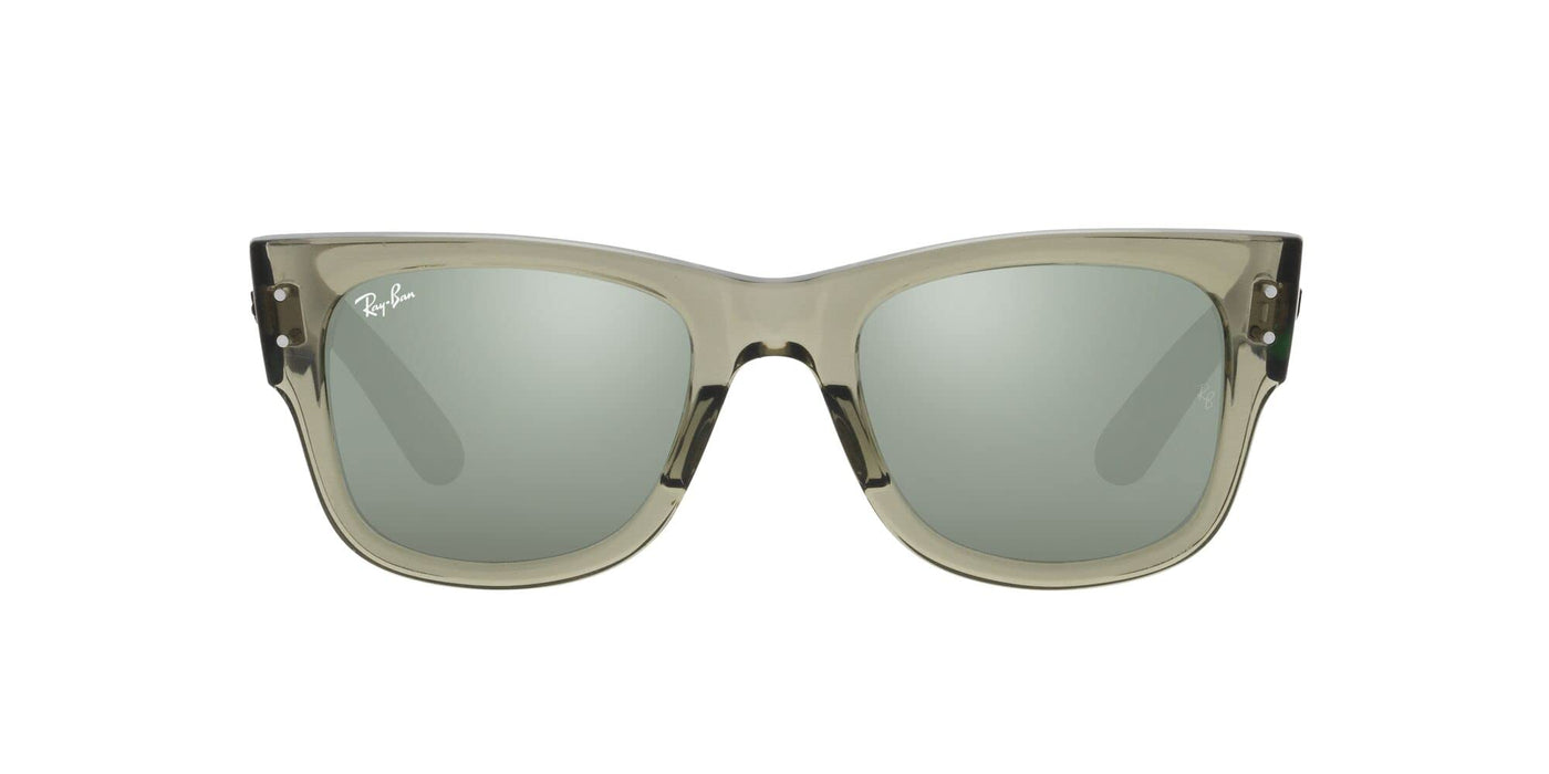 Rayban Mega Wayfarer Transparent Green/Grey Mirror 51