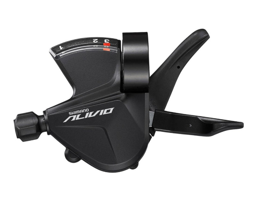 SHIMANO SHIFT LEVER, SL-M3100-L, ALIVIO, LEFT, 3-SPEED RAPIDFIRE PLUS 1800MM INNER, W/ OPTICAL GEAR DISPLAY