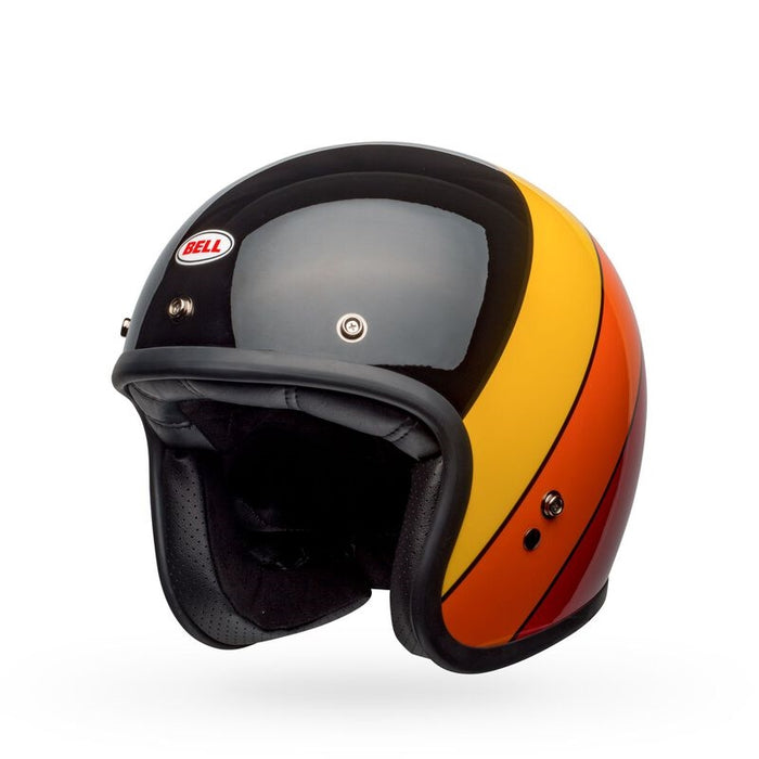 Bell Moto Custom 500 Helmets Riff Gloss Black/Yellow/Orange/Red Medium - Open Box (Without Box)