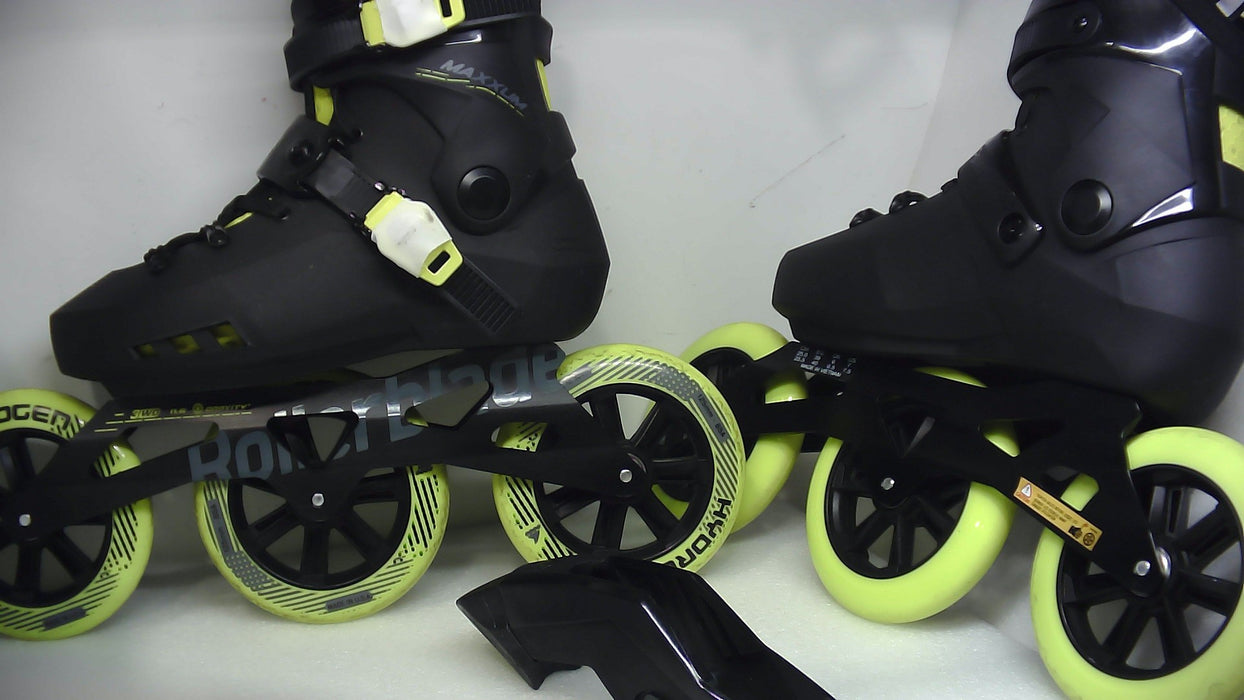 Rollerblade Maxxum 125 Black/Lime 7/7.5 - Open Box (Without Box)