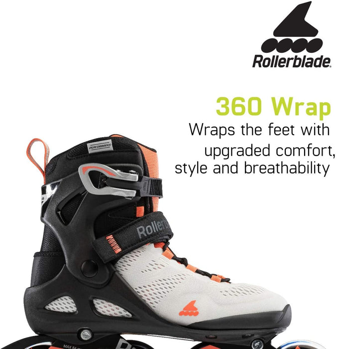 Rollerblade Macroblade 80 Womens Glacier Grey/Coral 9