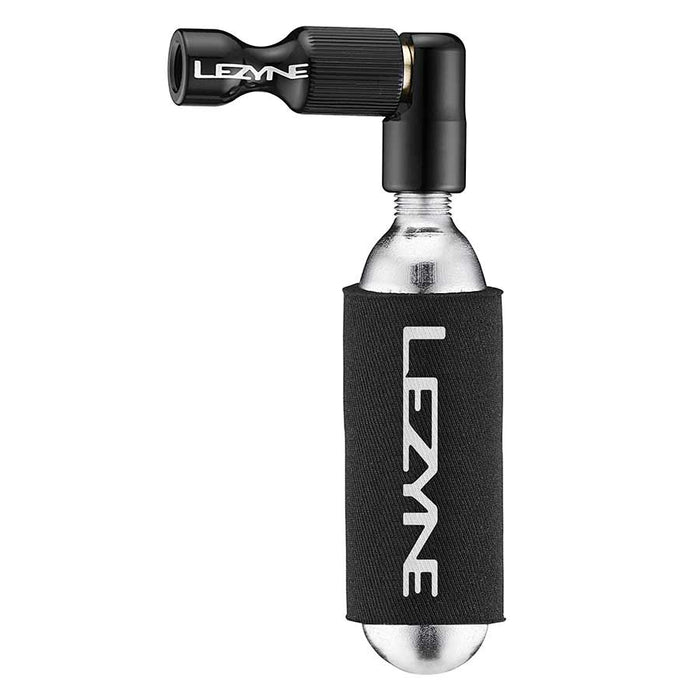 Lezyne Trigger Drive Co2 Inflator Threaded Presta Schrader Twin Chuck Head Black 1X16G