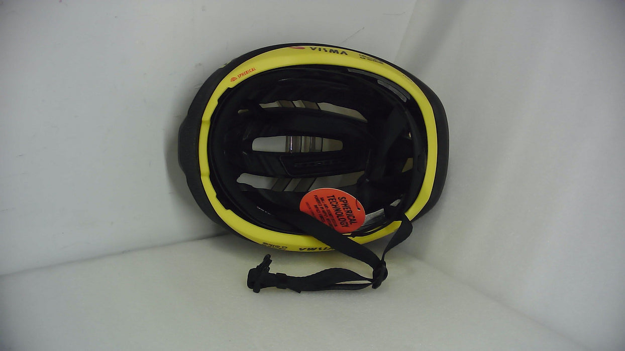 Giro Aries Spherical Bicycle Helmets Matte Black/Matte Yellow LTD Visma Team Small - Open Box (Without Box)