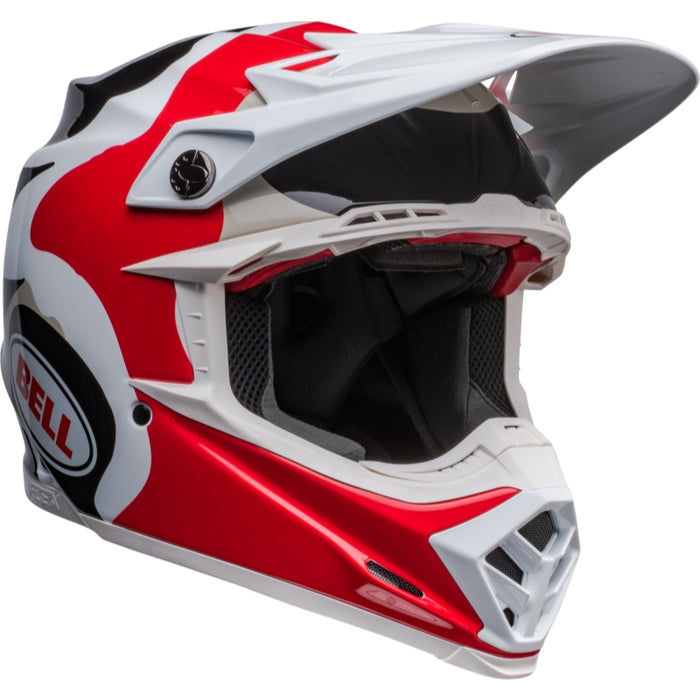 Bell Moto9S Flex Matte White/Red Hc Reef Medium