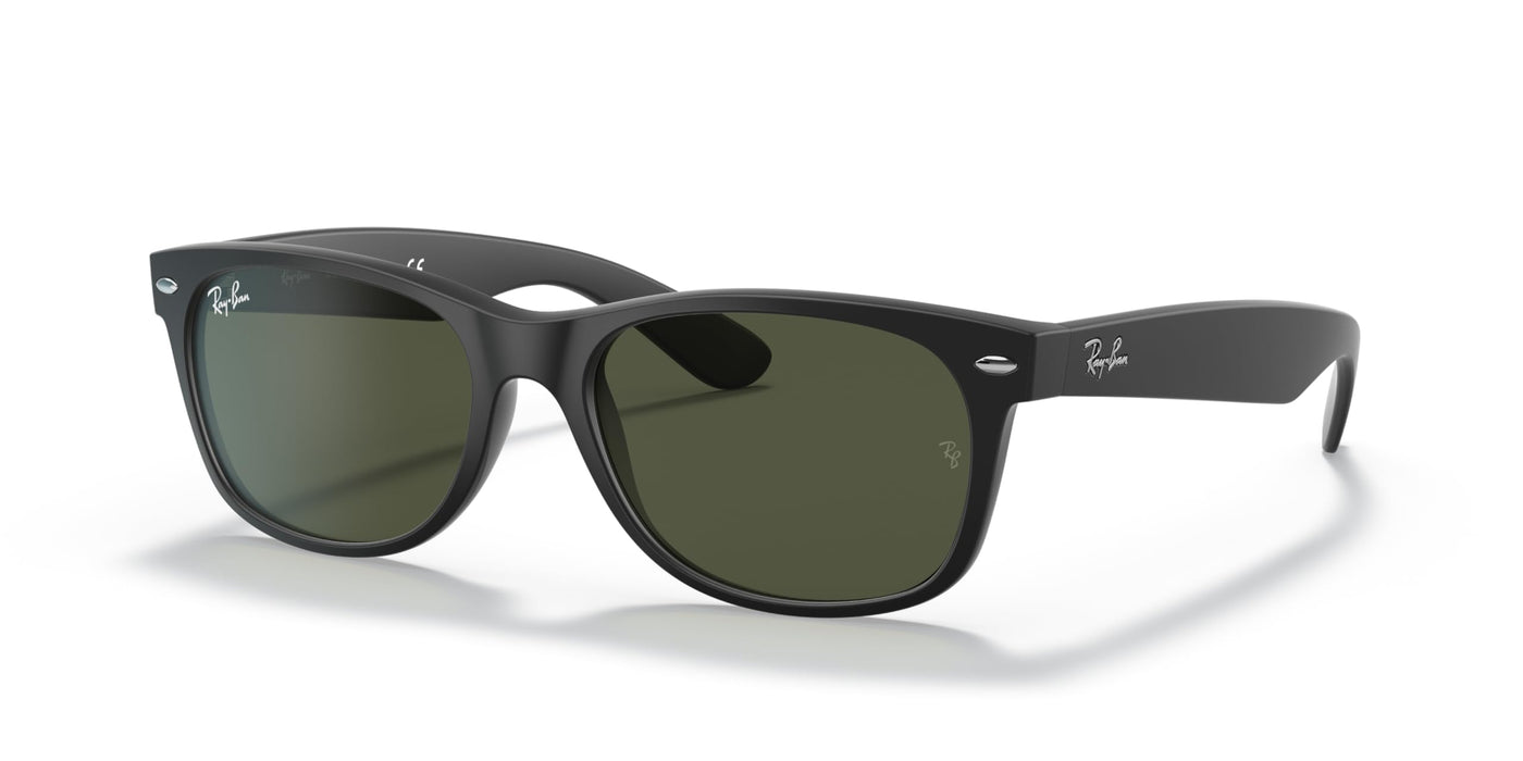 Rayban New Wayfarer Rubber Black/G-15 Green 55