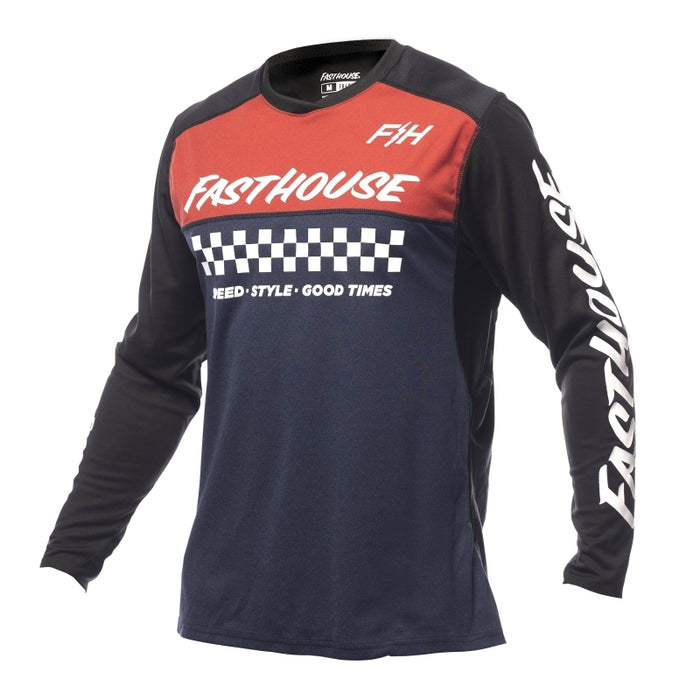 Fasthouse Alloy Mesa LS Jersey Heather Red/Navy X-Large