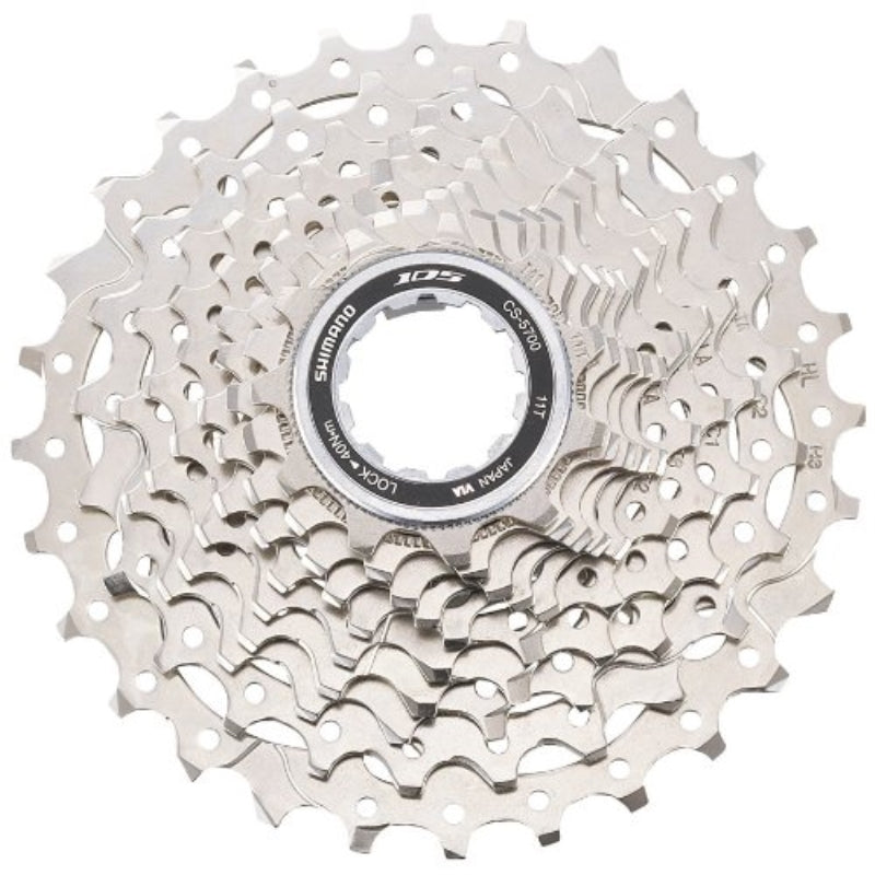 SHIMANO CASSETTE SPROCKET, CS-5700, 105 10-SPEED 11-12-13-14-15-17-19-21-23-25T 1MM SPACER INCLUDED