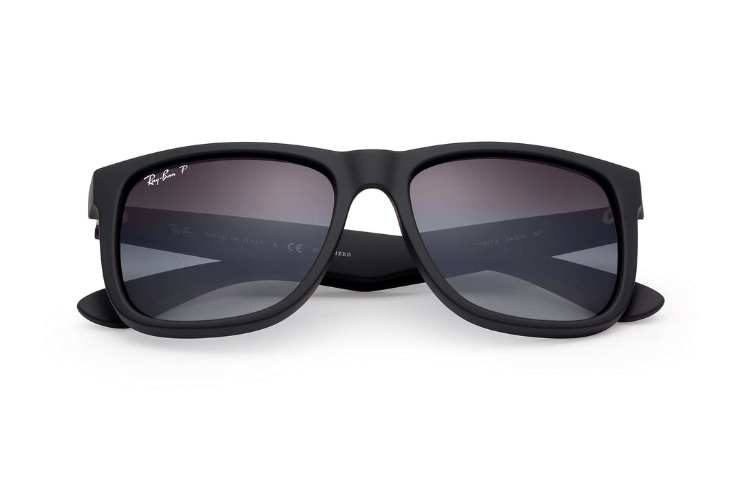 Rayban Justin Classic - Black Frame Blue Classic Polarized - 55Mm