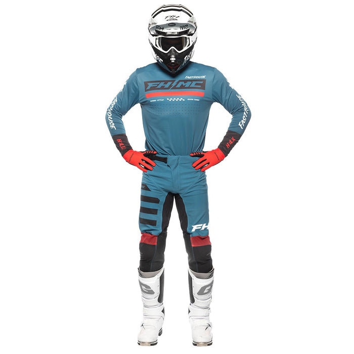 Fasthouse Helix Podium Jersey Red/Black/Teal  Medium