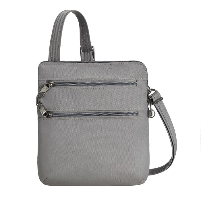 Travelon AT Cls Slim Dbl Zip Xbody Gray