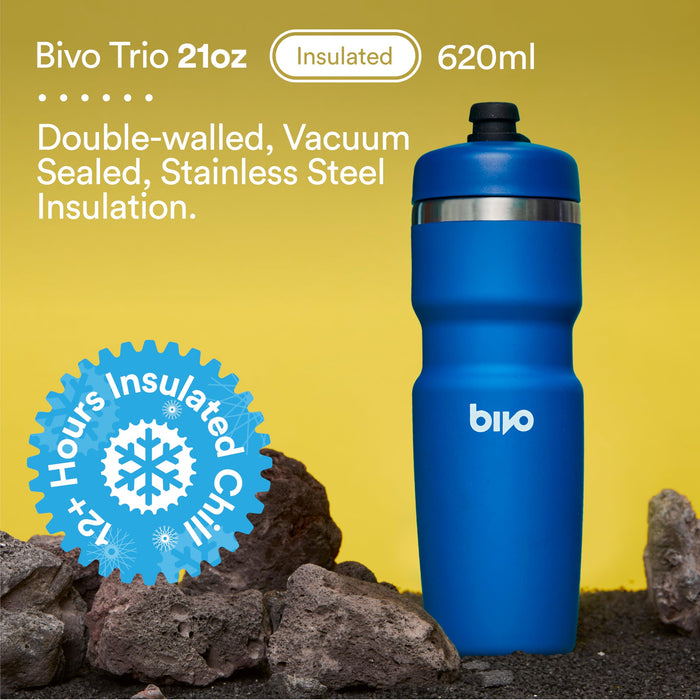 Bivo Trio 21oz Insulated Bottle Ruby Red