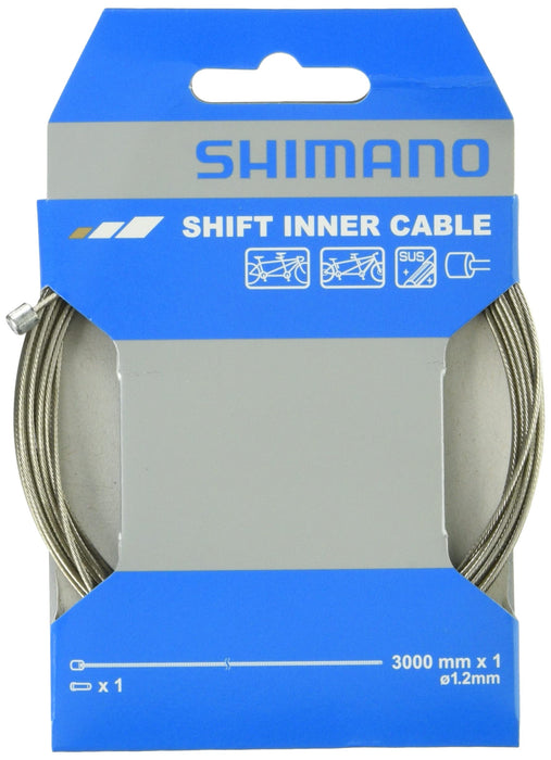 SHIMANO SUS STAINLESS STEEL SHIFT INNER CABLE- TANDEM 1.2MM X 3000MM