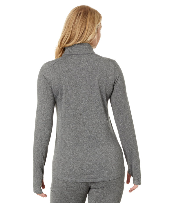 Hot Chillys Womicro-Elite Chamois Zip-T Womens Granite Large