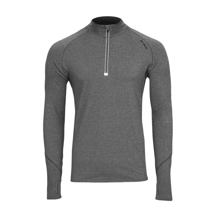 Hot Chillys Micro-Elite Chamois Zone Zip-T Mens Granite/Granite Small