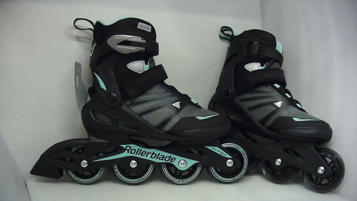 Rollerblade Zetrablade Adult Womens Black/Light Blue 6 (Without Original Box)