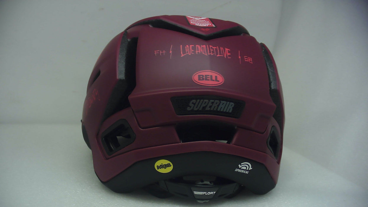 Bell Bike Super Air Spherical Bicycle Helmets Fasthouse Matte Red/Black Medium (Without Original Box)