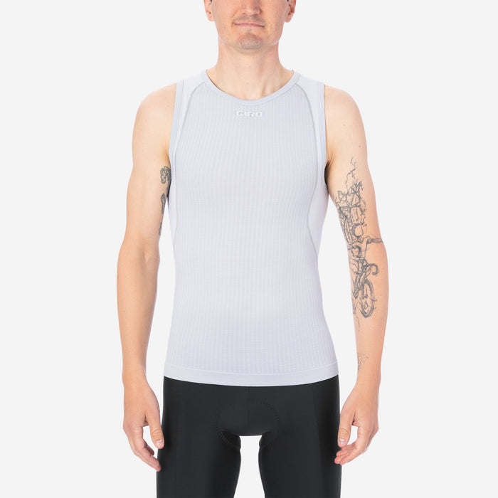 Giro Chrono Sleeveless Base Layer Mens Bicycle Base Layers White Medium/Large