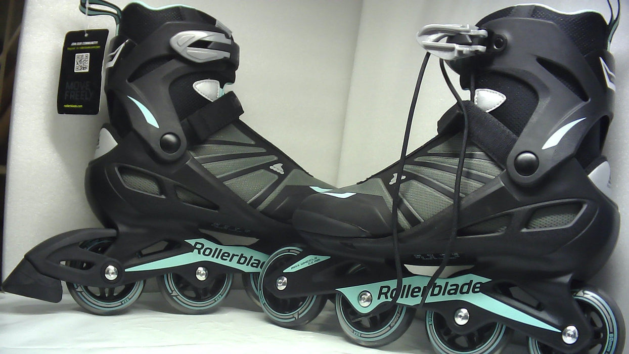 Rollerblade Zetrablade Adult Womens Black/Light Blue 10 (Without Original Box)