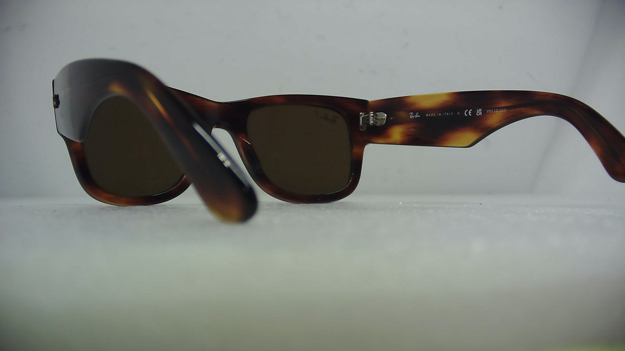 Rayban Mega Wayfarer Striped Havana/Brown Polar 51 - Open Box (Without Box)