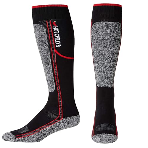 Hot Chillys Elite Low Volume Sock Mens Black/Red Medium