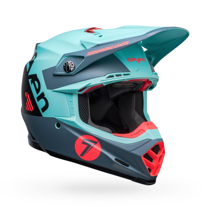 Bell Moto9S Flex Helmets Seven Vanguard Matte Aqua/Black Medium