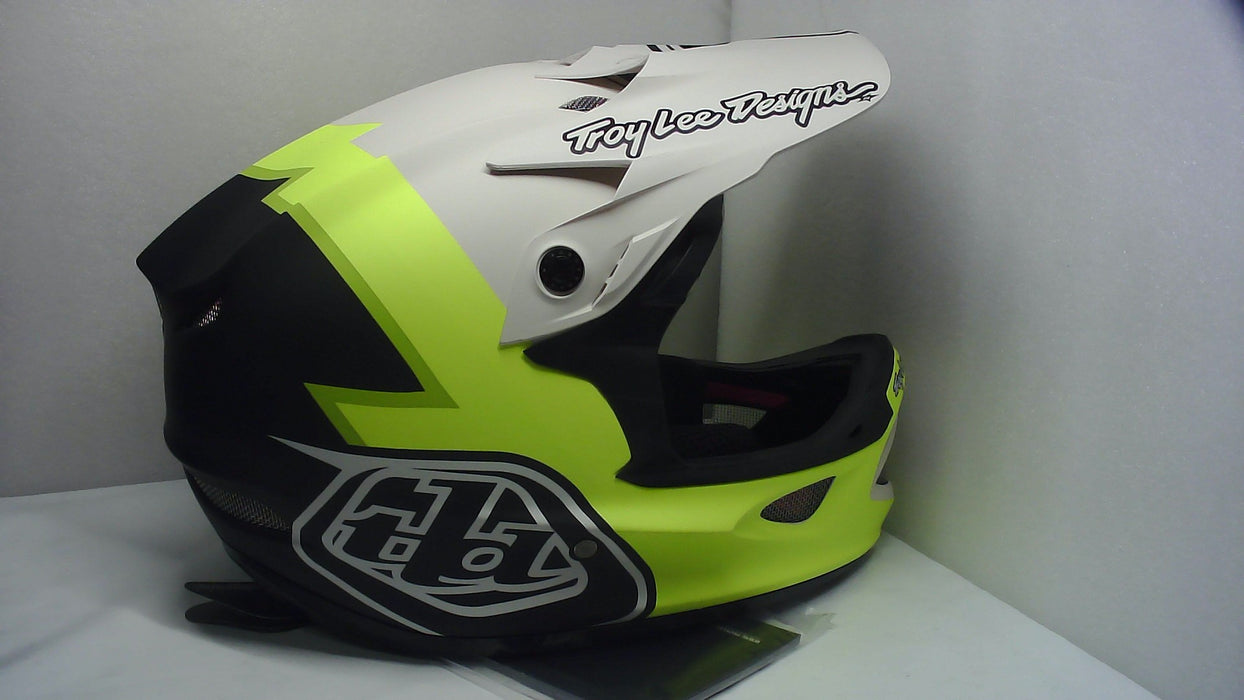 Troy Lee Designs D3 Fiberlite Helmet No Mips Volt Flo Yellow Large (Without Original Box)