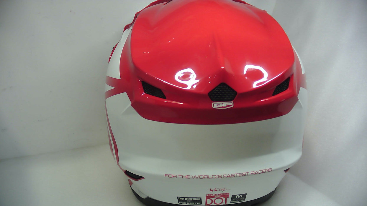 Troy Lee Designs Gp Helmet Overload No Mips Red/White Medium - Open Box (Without Box)